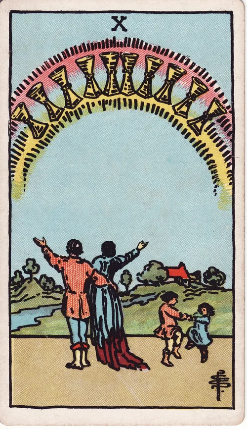 カップの10（Ten of Cups）のカード
