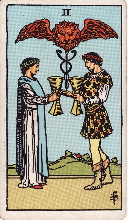 カップの2（Two of Cups）のカード