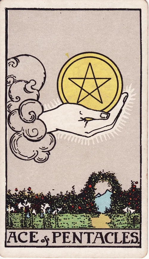 ペンタクルのエース（Ace of Pentacles）のカード