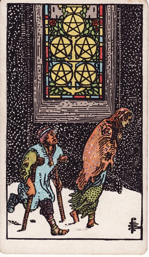 ペンタクルの5（Five of Pentacles）のカード