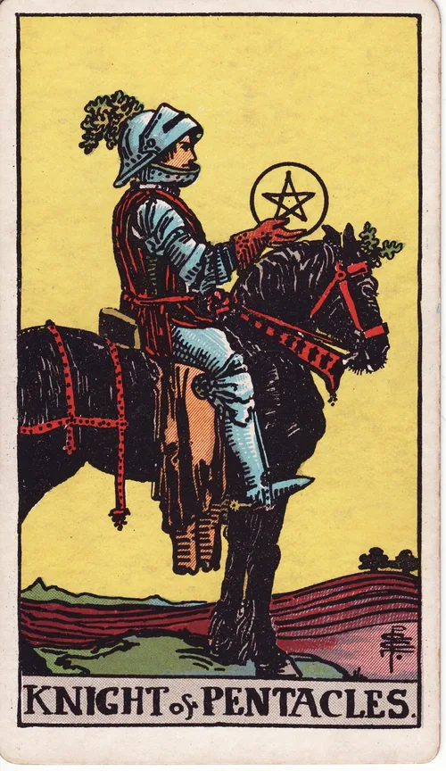ペンタクルのナイト（Knight of Pentacles）のカード