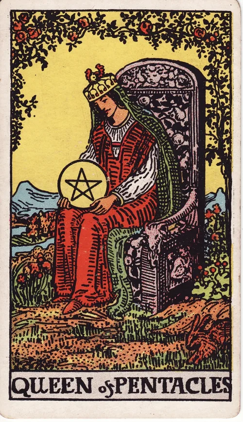 ペンタクルのクイーン（Queen of Pentacles）のカード
