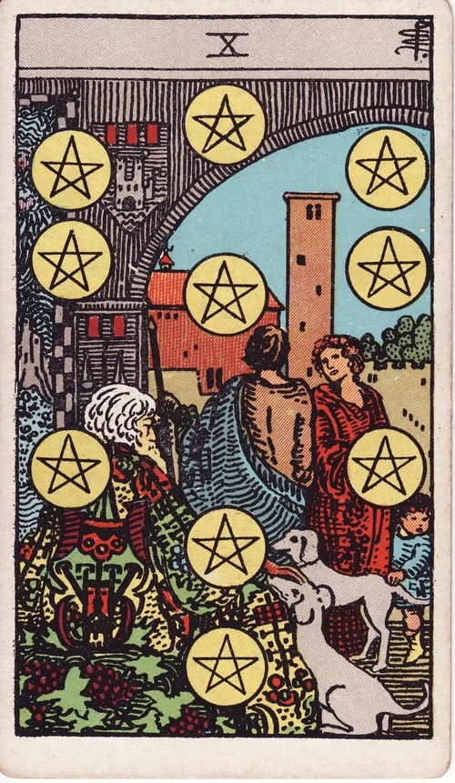 ペンタクルの10（Ten of Pentacles）のカード