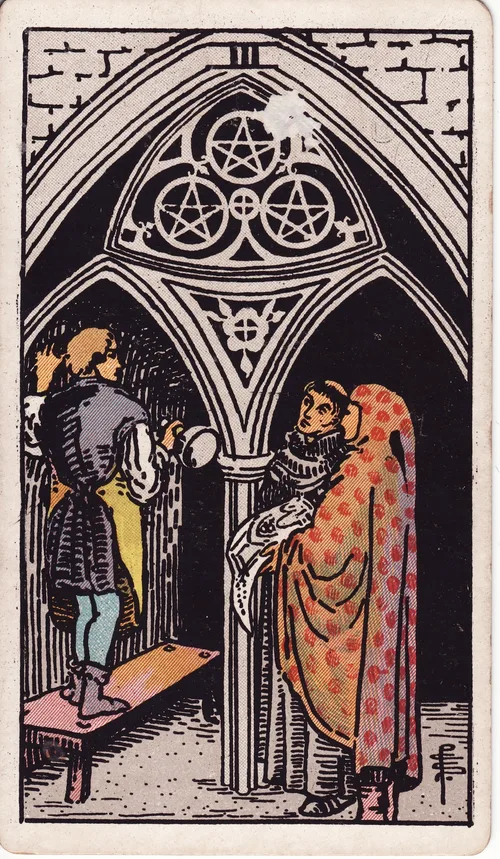 ペンタクルの3（Three of Pentacles）のカード