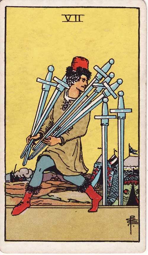 ソードの7（Seven of Swords）のカード