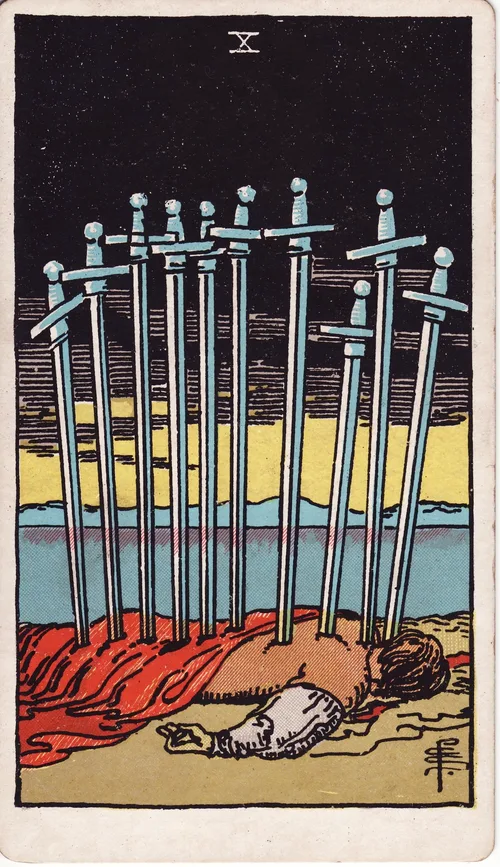 ソードの10（Ten of Swords）のカード