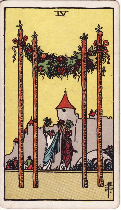 ワンドの4（Four of Wands）のカード