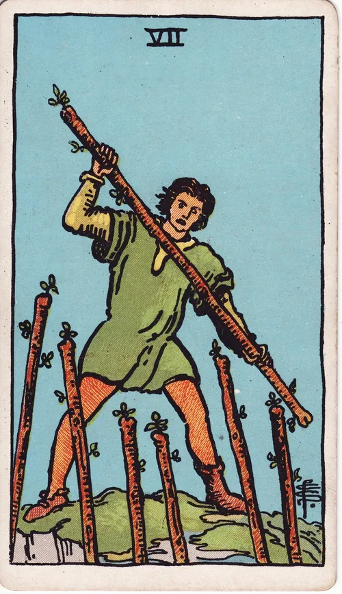 ワンドの7（Seven of Wands）のカード
